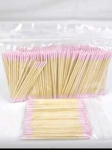 10/100/300/500pcs Double-Ended Nail Polish Applicator Sticks, Small Double-Ended Eyebrow Makeup Applicator Tools, Approx. 100pcs/Pack (Packaging Options 1/2/3/5 Packs) - / - View 8
