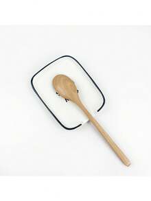 1pc White Ceramic Spoon Rest, "Spoon Me" Design, Suitable For Kitchen Cooking Utensils - Spatula, Soup Ladle, Spoon, Durable Ceramic, Kitchen Utensil Holder, Kitchen Gadget, Multi-Purpose Use, Snack, Dessert Plate - View 5