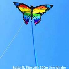 Colorful Butterfly Kite, Large Colorful Butterfly Kite, Multi-Color Kite With Flying Tools, Outdoor Sports And Games Supplies (Kite Handle Style Random) (Some Colors Random) - Multicolor - View 9