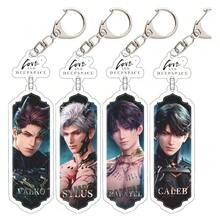 3pcs/Love & Space Double-Sided Acrylic Keychain Figure Game, Suitable For Collection And Graduation Season Gift - Multicolor - View 5