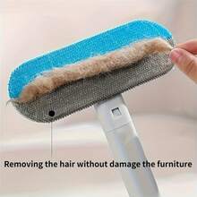 3-In-1 Reusable Pet Hair Remover Brush, Detachable Lint Scraper Fur Grabbing Tool For Car Seats Fabric Sofa Cat Tree Window Tracks, Deep Cleaning Dog Shedding Fuzz Sweeper For Home Carpet Rugs, No Refills Needed - Multicolor - View 8