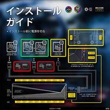 EZDIY-FAB 3IN1 ARGB＆PWM PCファンハブ 8ポート 4ピンPWM・5V 3ピンARGB RGBコントローラー SATA給電 最大8台の120/140mm PCケースファンを接続可能 最大200個のARGB LEDに対応 PWM回転数制御・12V RGBマザーボード同期対応 自作PCの冷却・ライティングに - チェックする 6