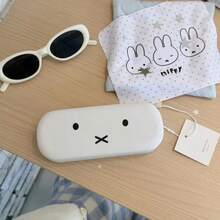 1pc Miffy Minimalist Rabbit Pattern Hard Glasses Box Portable Shockproof Glasses Storage Rack Cute Cartoon Rabbit Pattern Glasses Box Suitable For Commuting, Travel, Desktop Computers Soft Inner Lining Scratch Resistant Glasses Storage Box - Multicolor - View 7