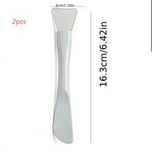 Dual-Ended Silicone Mask Brush/Scraper - 2-In-1 Tool For Applying And Removing Masks, Travel Size - White - View 13