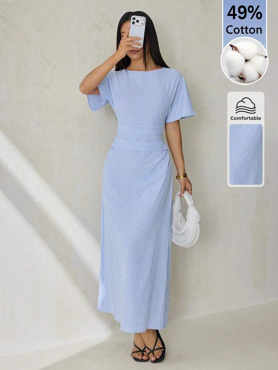 Women Long Dresses - 藍色 - 查看 1