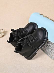 Baby Fashion New Boots With Comfortable Lining - Black - View 4