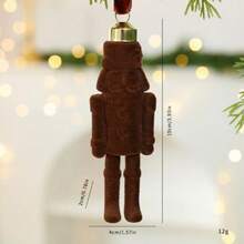 1/2/4 Pieces Walnut Soldier Decorative Pendants, With A Velvet Fabric Design, Are Suitable For Diy Christmas Indoor Window Display, Christmas Tree Decoration And Other Home Item Decoration - Multicolor - View 4