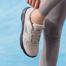 Skechers Women's GO RUN Hyper Burst Thick-Soled Cushioning Running Shoes - Grey - View 4