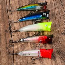 Set Umpan Udang Gelombang Mengapung 5 Buah, Umpan Permukaan Keras untuk Memancing di Permukaan Air, Kombinasi Umpan Pancing Ikan Bass dan Ikan Perch - MultiWarna - View 1