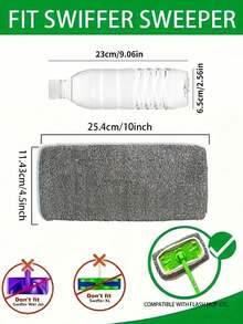 1/3/5pcs Grey Ultra Absorbent Reusable Mop Cloth, Cleaning Products Tools, Home Essentials, Bathroom/Kitchen, Suitable For Dry/Wet Cleaning, Compatible With Most Flat Mops, Easy To Replace Mop Pad Mops Cleaning Floors, Mop Head Not Included - Multi-color - View 5