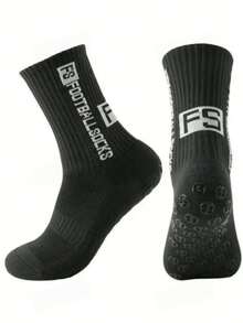 10/9/6/5/3/1 Pair Professional Dotted Rubber Sole Football Socks, Mid-Calf Socks, Towel Bottom Sweat-Absorbing Sports Socks, Suitable For Various Sports Wear - Multicolor - View 3