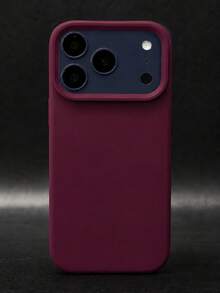 VRNOEI Casing Ponsel Matte Kreatif Minimalis Warna Burgundy Tahan Guncangan, Kompatibel dengan iPhone 17 14 13 12 11 15 16 17 Pro Max, Casing Ponsel Seri, Aksesori Casing Ponsel Unisex - Prem - View 9