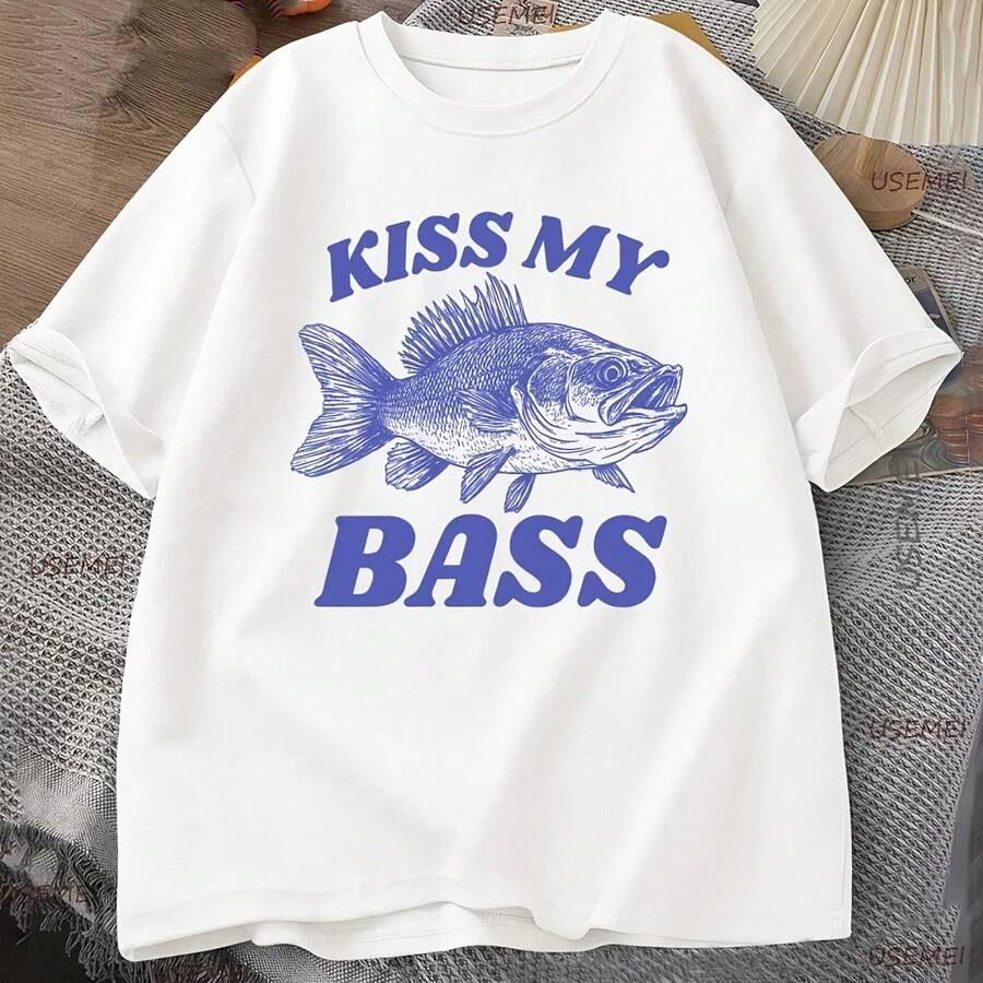 Herren Kurzarm T-Shirt mit modischem Muster, 100% Baumwolle, locker geschnitten, bequem und atmungsaktiv. - Form - Übersicht 1