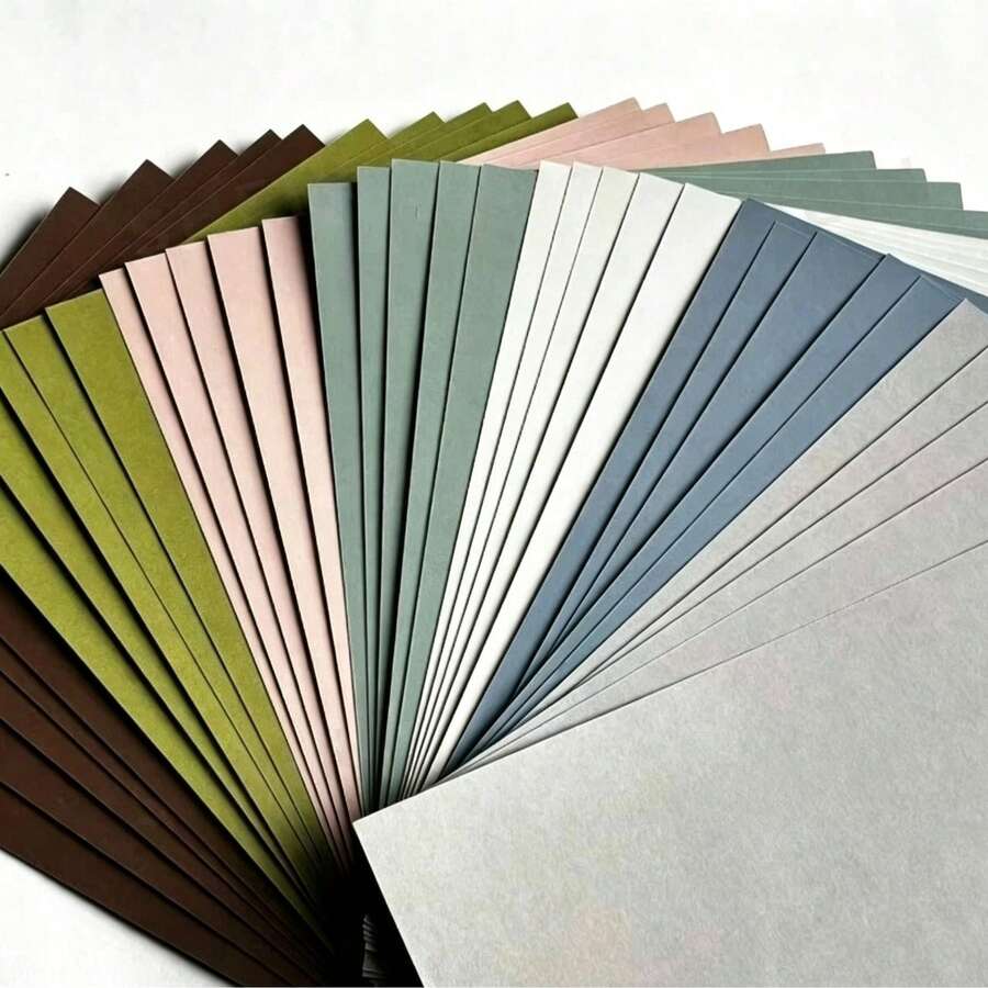 3PCS Multi-Color Morandi Cardstock/A4 Size - 8.27*11.69 Inches/Suitable For Handmade DIY - Photo Album Scrapbooking - Gift Box Packaging - Party Decoration - Essential For Craft Lovers - Multiple Styles - View 1