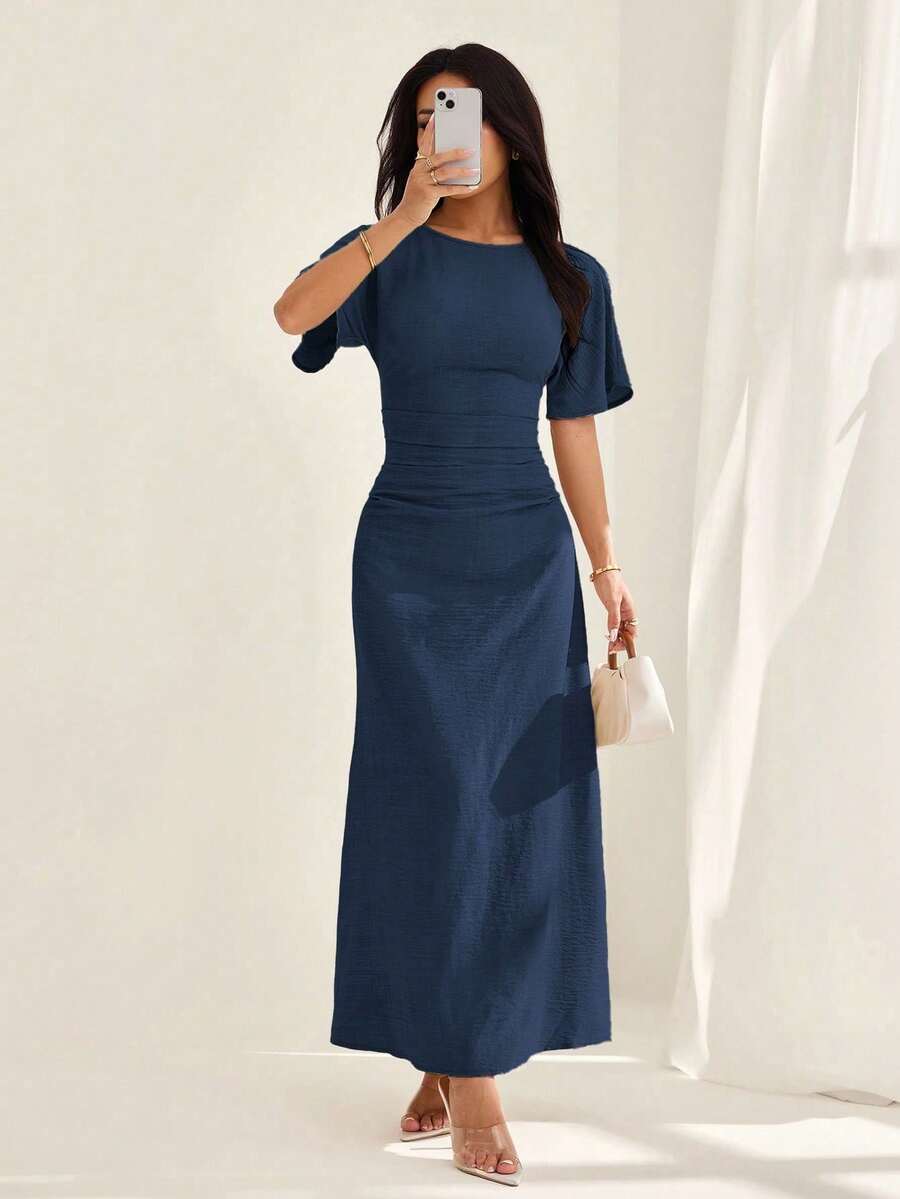 Women Long Dresses - 海軍藍 - 查看 1