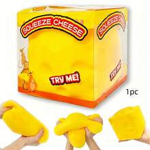 Giant Cheese Squeeze Toy - Extra Large Square Cheese Block Squishy Stress Relief Toy, Soft Slow Rebound Squeeze Toy For Relieving Tension - 彩色 - 查看 10