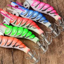 5pcs Sinking Wood Shrimp Lure Set, Sea Fishing Squid Octopus Bait Combination - Multicolor - View 6