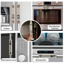 Refrigerator Handle Covers, Set Of 3, Washable Coffee Linen Appliance Door Handle Covers, Adjustable Handle Protectors, Kitchen Decor, Keep Refrigerator, Oven, Stove, Microwave, Dishwasher Clean - View 7