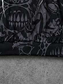 Sudadera con capucha para hombre de otoño/invierno, estilo americano oscuro, estética gótica, subcultura, vintage, elemento de terror, estampado de calavera en todo el Body, para uso diario, hogar, oficina, exterior, ciudad, regular, calle, casual, juvenil, minimalista, campus, retro, versátil, texturizada, elegante, personalizada, deportes - Multicolor - Ver 7