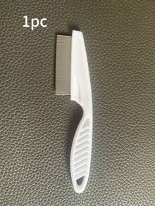 Flea And Tick Comb, Dense Tooth Comb For Removing Loose Fur, Cat Shedding Cleaner, Pet Supplies Cat Flea Comb, Dog Steel Comb For Removing Long Hair, Pet Dog And Cat Comb To Keep Pet Fur Healthy And Shiny! - White - View 12