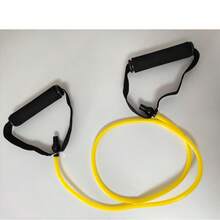 1 Piece Of Resistance Band With Handle, Strength Band, Straight Tension Rope, Fitness Pull-Up Device, Strength Training Band, Yoga Elastic Resistance Rope, Suitable For Yoga Accessories, Fitness Equipment, Fitness Supplies - Multicolor - View 11