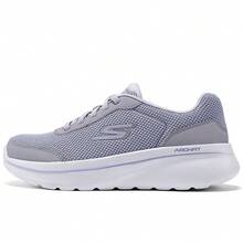 Skechers Women's ARCHFIT Arch Support Lace-Up Walking Shoes Breathable Mesh Thick Sole Cushioned Casual Shoes - Mauve Purple - View 3
