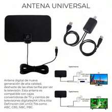 Antena de TV Digital HD 1080P Receptor de Señal de Alta Definición - Negro - Ver 4