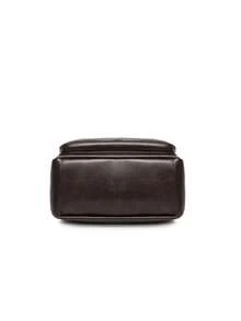 Tas Ransel Travel Kulit PU Mewah Gaya Korea Baru Retro Kapasitas Besar untuk Wanita - Coklat - View 8
