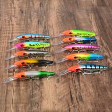 10pcs Long Lip Deep Diving Minnow Lure Set, Heavy Weight Floating Hard Bait, Saltwater Deep Water Fishing Lures For Bass And Grouper - Multicolor - View 3