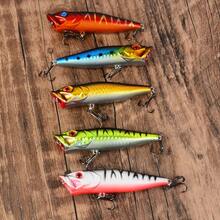 5pcs Floating Surface Lure Set, Hard Water-Splashing Lures, Long Casting Surface Lures For Snakehead And Bass - Multicolor - View 4