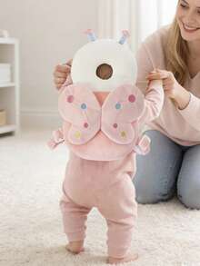 1pc Cute Shaped Baby Anti-Fall Pillow, Infant Walking Head Protection Breathable Pillow, Children Walking Protection Pad, Head Protection Anti-Fall Hat - Multicolor - View 2