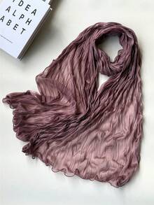 1pc Solid Color Casual Daily Comfortable Elegant Unique Classic Spring/Autumn New Versatile Beach Seaside Headwrap Sun Protection Fashionable Women's Scarf - Multicolor - View 26
