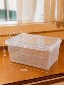 爬蟲棲息箱 透明通風寵物繁殖箱 可拆卸頂蓋 360°全視角 便攜式塑膠飼養箱 適用於蜥蜴、壁虎、蛇、蜘蛛、昆蟲及小型爬蟲動物 - 無色 - 查看 12