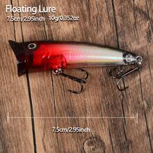 Set Umpan Udang Gelombang Mengapung 5 Buah, Umpan Permukaan Keras untuk Memancing di Permukaan Air, Kombinasi Umpan Pancing Ikan Bass dan Ikan Perch - MultiWarna - View 2