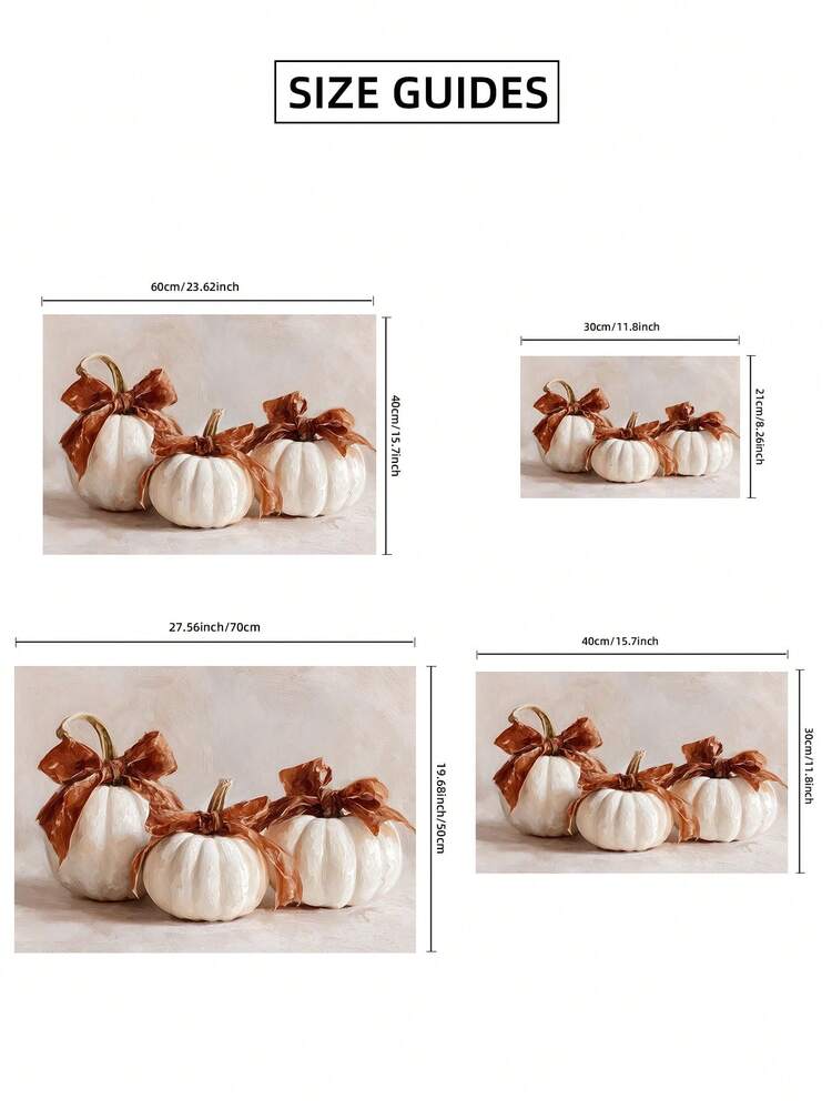 1 buah Lukisan Dinding Tanpa Bingkai Bertema Putih Vintage Halloween dengan Pita, Dekorasi Musim Gugur Gaya Rumah Pertanian Pedesaan untuk Asrama, Kamar Tidur, Pesta, Hadiah Kembali ke Sekolah - Beraneka warna - View 9