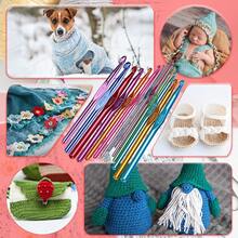 Latest Multicolor 14-Piece Aluminum Crochet Hook Set 2.0-10.0mm, Includes Stitch Markers And Large Eye Needles, Colorful Metal Crochet Hooks, Ergonomic Design For Comfortable Crocheting - Multicolor - View 6