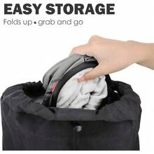 Rock Climbing Chalk Bag, Bouldering Chalk Pot Bucket With Adjustable Belt & Carabiner Drawstring Climbing Gear - Grey - View 6