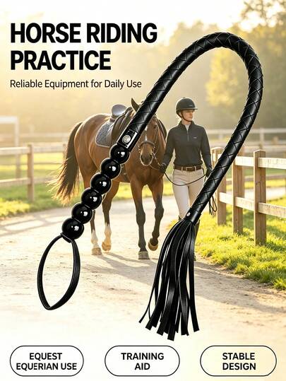 Equestrian Training Whip, Riding Crop, Used For Horse Training, Equestrian Accessories Tool, Non-Slip Handle, Comfortable Grip, Flexible And Durable, Suitable For All Riders, Can Be Used For Outdoor Training, Horse Racing, Ideal Gift For Valentine's Day, Thanksgiving, Christmas And Halloween,