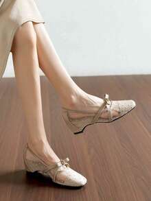 Zapatos de tacón alto sexy con punta puntiaguda y tira trasera para mujer, plateados con strass, tira única, espalda abierta, estilo francés elegante, sandalias de tacón alto para primavera y verano (talla pequeña por media talla) - Caqui - Ver 3