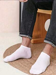 1/5/10/20/30 Pairs Women's White Boat Socks, Thin Breathable Summer Low-Cut Non-Slip No-Heel Invisible Socks - White - View 3