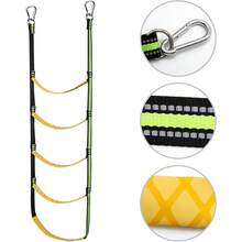 Foldable Water Boarding Ladder - Wear-Resistant Reflective Webbing, Stable Footing, Easy Storage, Yacht Fishing Boat Motorboat Water Activity Climbing Assistance Ladder - Multicolor - View 5
