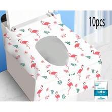 10pcs Disposable Toilet Seat Covers, Travel Essentials, Large Waterproof Toilet Pads, Suitable For Home, Travel, Public Restrooms, Full Coverage Toilet, Mother's Day Gift - Multicolor - View 10