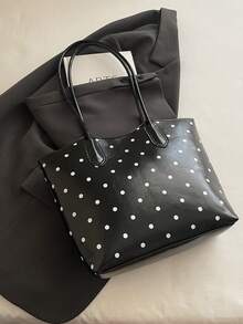 New Women's Large Capacity Casual Commute Shoulder Bag, Lightweight Minimalist Handbag, Fashionable Versatile Tote Bag - Multicolor - View 10
