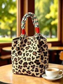 Classic Color-Block Polka Dot Casual Versatile Artistic Bucket Bag, Multi-Functional Daily Commute Handbag, Suitable For Niche Shopping And Dating - Multicolor - View 6