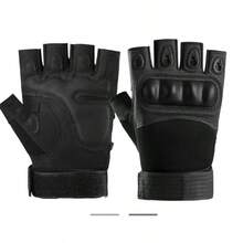 1 Pair Summer Half-Finger Cycling Gloves, Sports Motorcycle Riding Gloves, Wear-Resistant Anti-Slip Protective Shell Anti-Fall Motorcycle Gloves - Multicolor - View 3