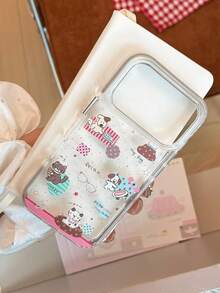 Casing Ponsel Transparan Motif Kucing & Anjing, Kompatibel dengan iPhone 16, 17 Pro Max, 13, 15, 14, Gaya Stiker Kartun, Casing Lembut Magnetik - MultiWarna - View 2