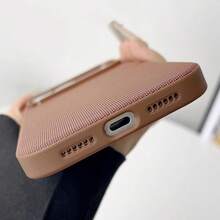 Luxury Tech Woven Magnetic Case Compatible With Iphone 17 ProMax 16Pro 15 Plus 14 13 12 11 Anti Slip Shockproof Wireless Charging Cover - Blue - View 11