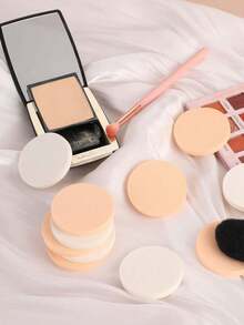 36/24/1pc Spons Makeup, Spons Bedak Wajah, Spons Makeup untuk Membaurkan Alas Bedak, Cocok untuk Semua Jenis Kulit, Spons Bedak Kecantikan, Penggunaan Kering dan Basah (Warna Kulit, Bulat) - MultiWarna - View 6