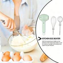 Pengocok Telur & Kocok Elektrik Isi Ulang - Tanpa Kabel, Portabel. Mixer Tangan Ringan dan Mudah Digunakan untuk Kue, Biskuit, Muffin, dan Lainnya - Sempurna untuk Pembuat Kue Rumahan dan Profesional - MultiWarna - View 7