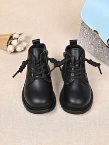 Baby Fashion New Boots With Comfortable Lining - Black - View 2